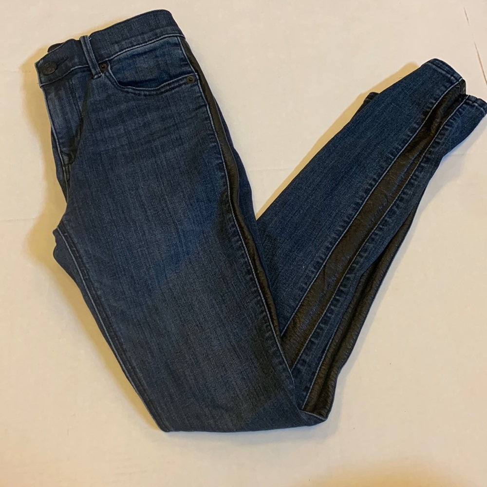 Express Jeans with Leather Stripe on side